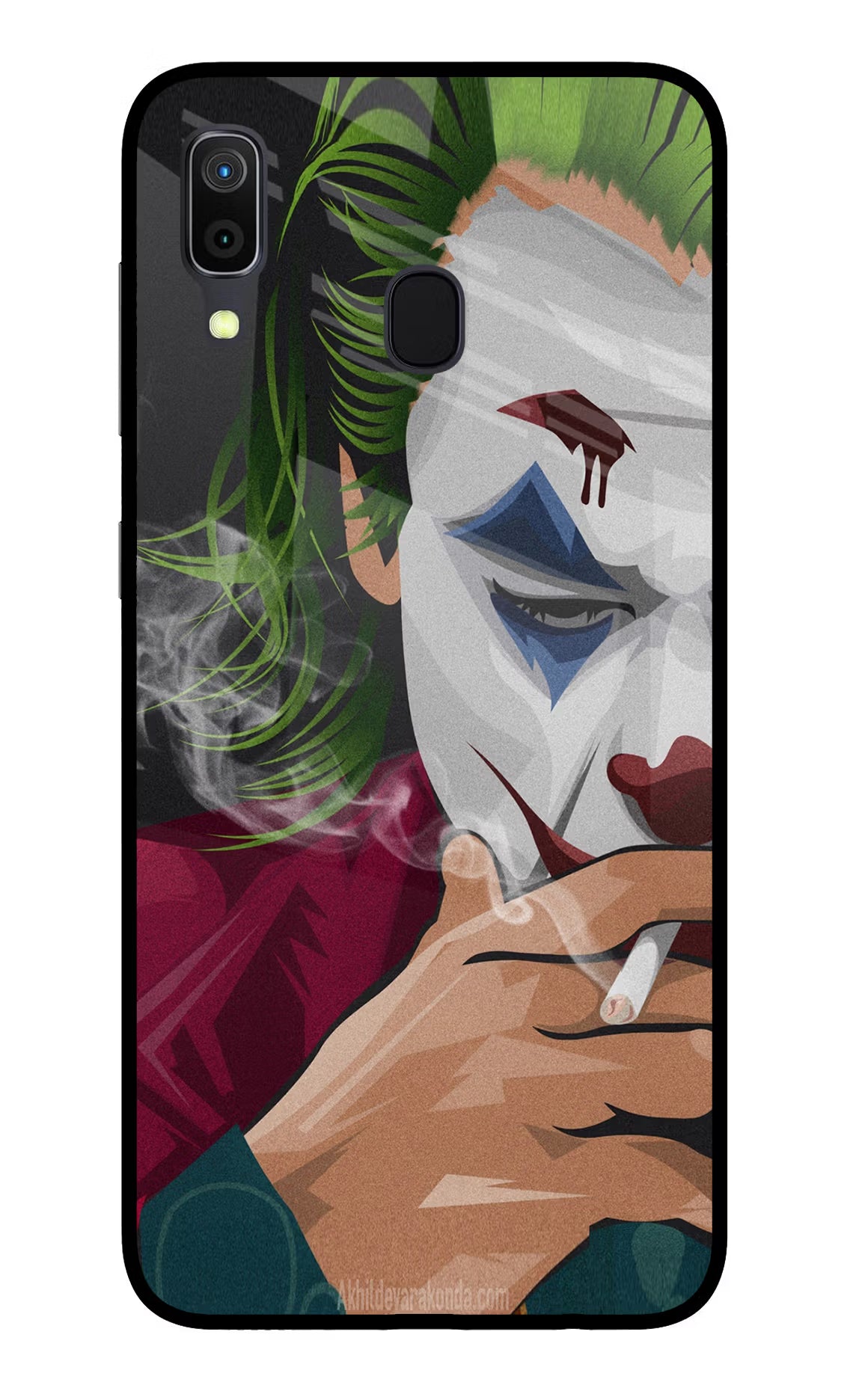 Joker Smoking Samsung A30 Glass Case Back Cover by Casekaro
