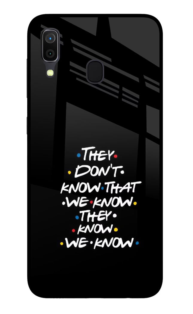 FRIENDS Dialogue Samsung A30 Glass Case Back Cover by Casekaro