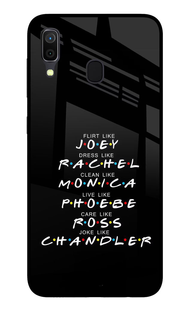 FRIENDS Character Samsung A30 Glass Case Back Cover by Casekaro