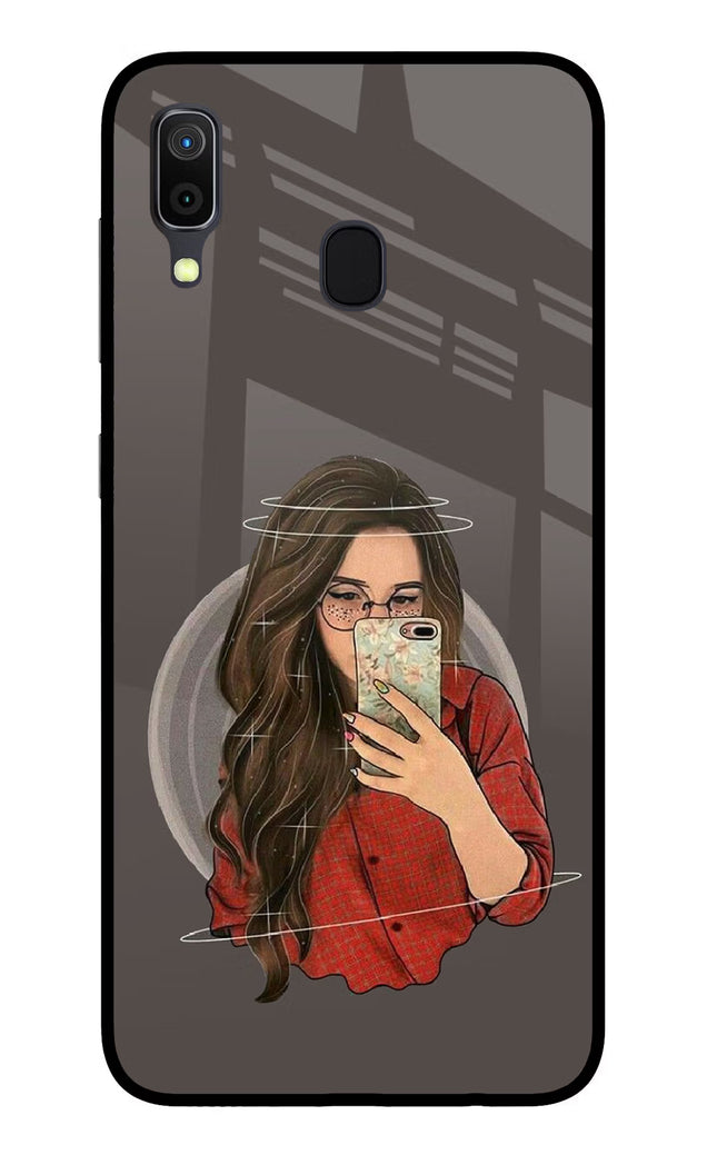 Selfie Queen Samsung A30 Glass Case Back Cover by Casekaro