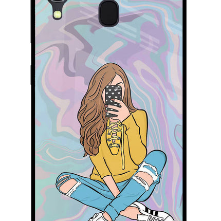 Selfie Girl Samsung A30 Glass Case
