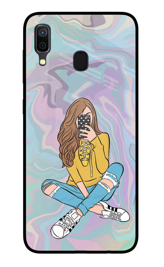 Selfie Girl Samsung A30 Glass Case