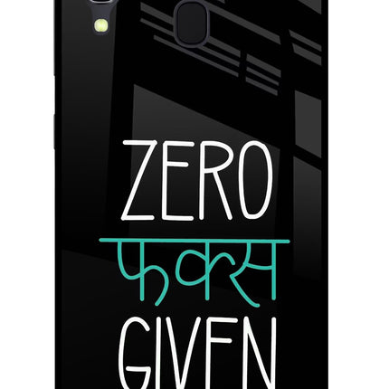 Zero Fucks Given Samsung A30 Glass Case