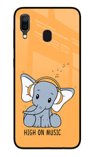High On Music Samsung A30 Glass Case