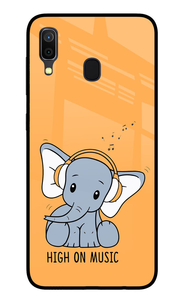 High On Music Samsung A30 Glass Case