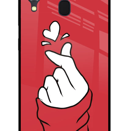 Korean Love Sign Samsung A30 Glass Case