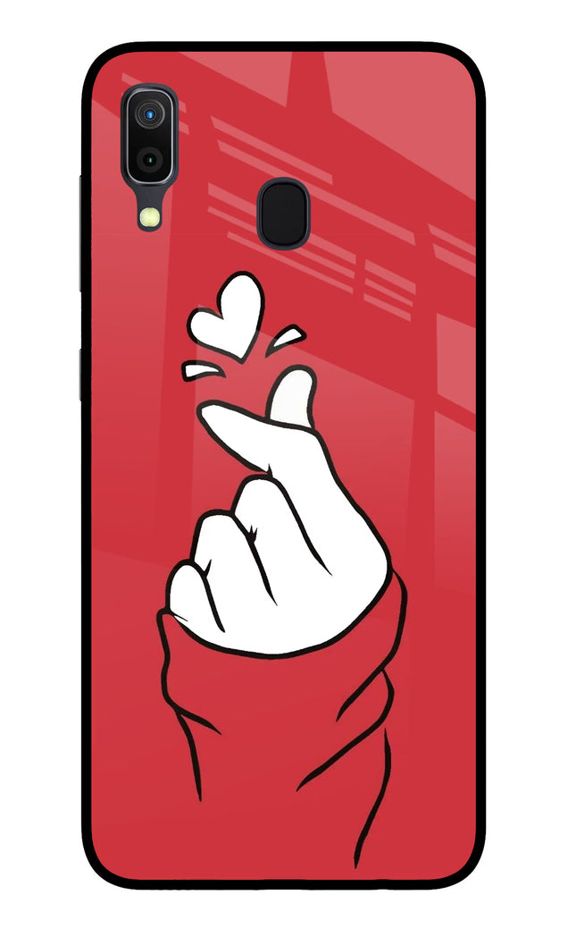 Korean Love Sign Samsung A30 Glass Case