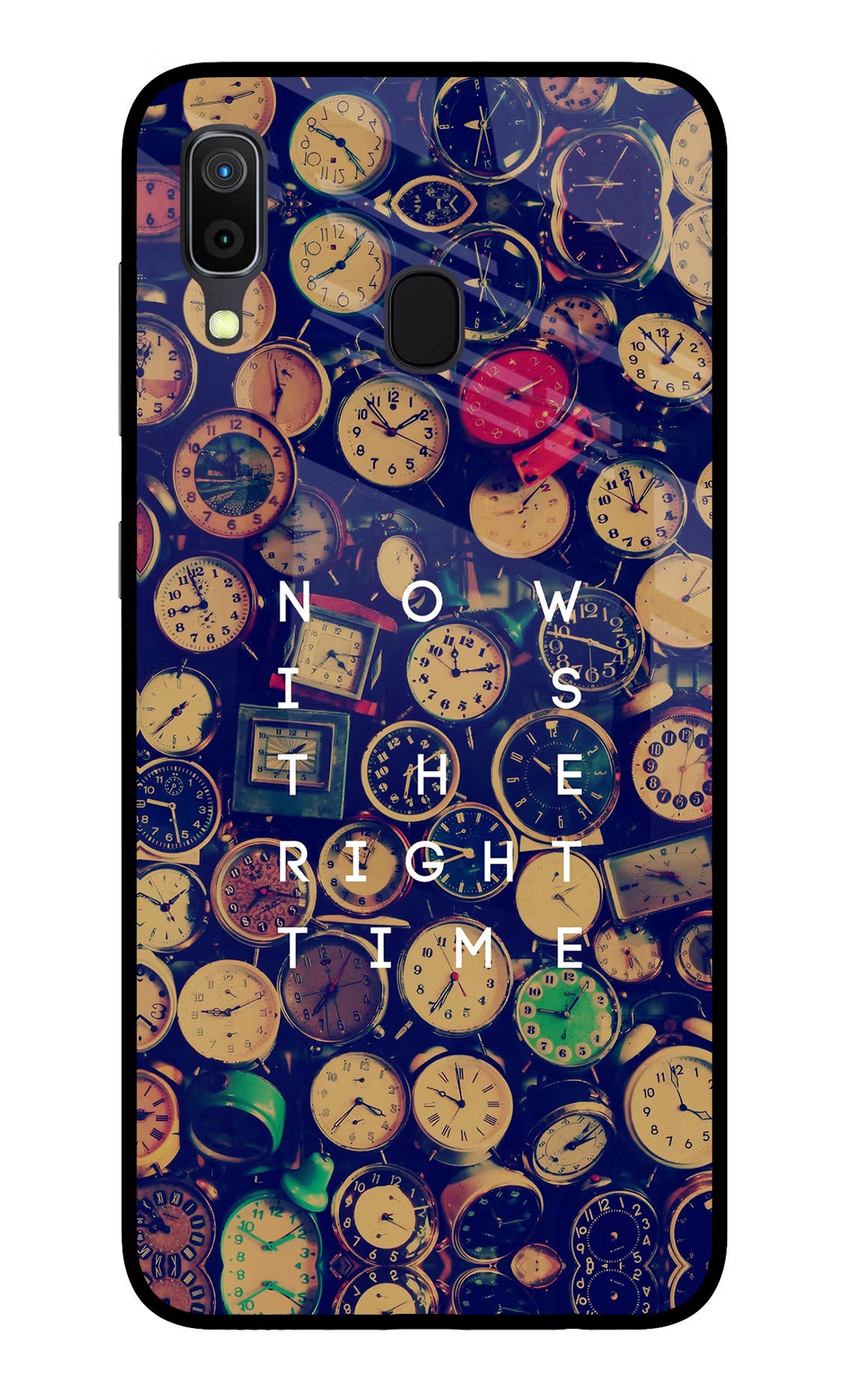 Now is the Right Time Quote Samsung A30 Glass Case