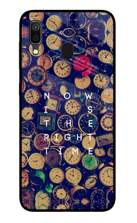 Now is the Right Time Quote Samsung A30 Glass Case