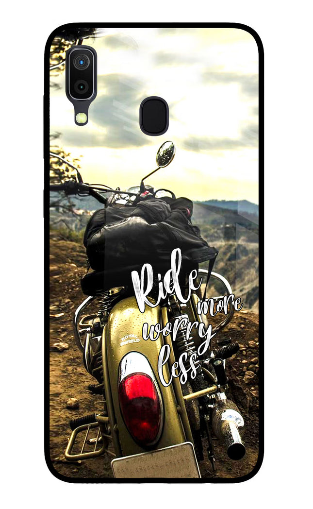 Ride More Worry Less Samsung A30 Glass Case