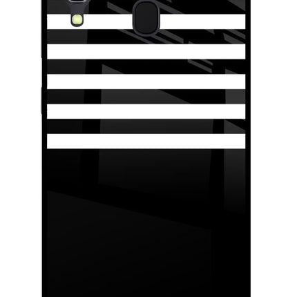 Black and White Print Samsung A30 Glass Case