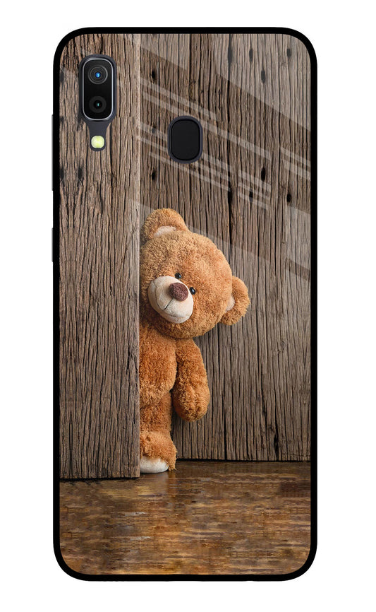 Teddy Wooden Samsung A30 Glass Case