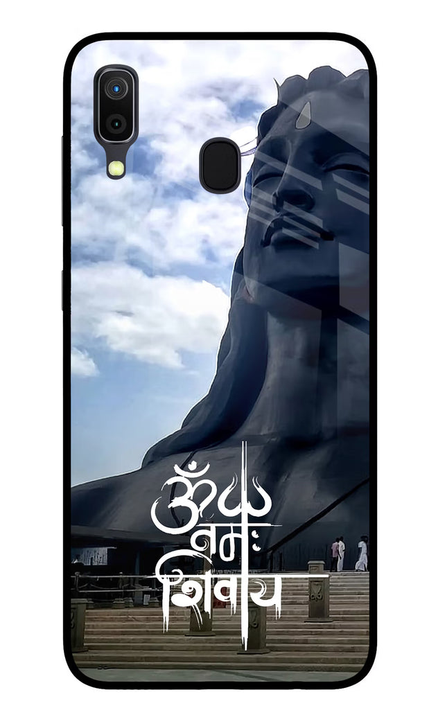 Om Namah Shivay Samsung A30 Glass Case Back Cover by Casekaro