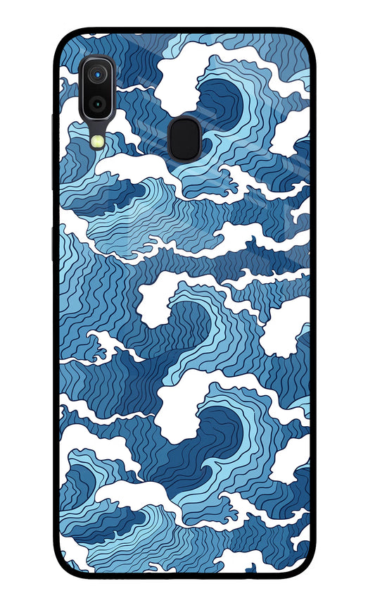 Blue Waves Samsung A30 Glass Case