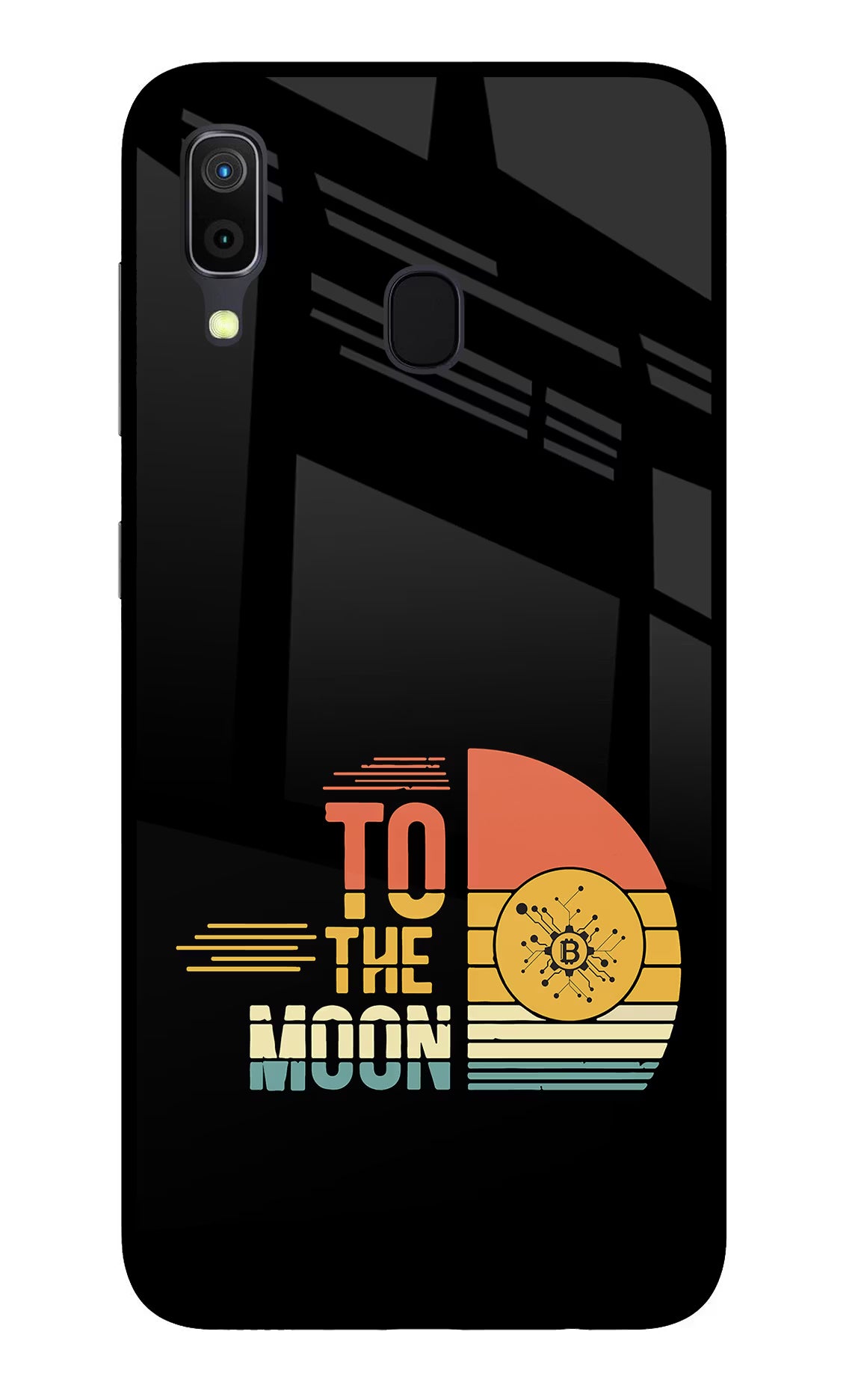 To the Moon Samsung A30 Glass Case Back Cover by Casekaro