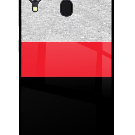 Tri Color Pattern Samsung A30 Glass Case