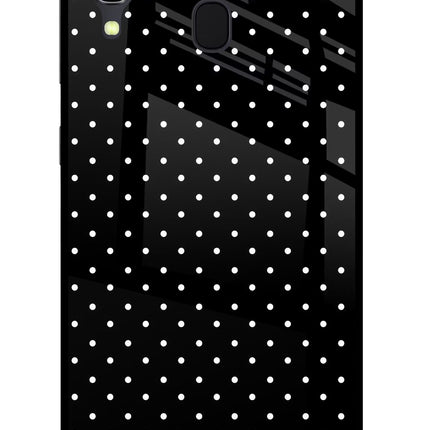 White Dots Samsung A30 Glass Case
