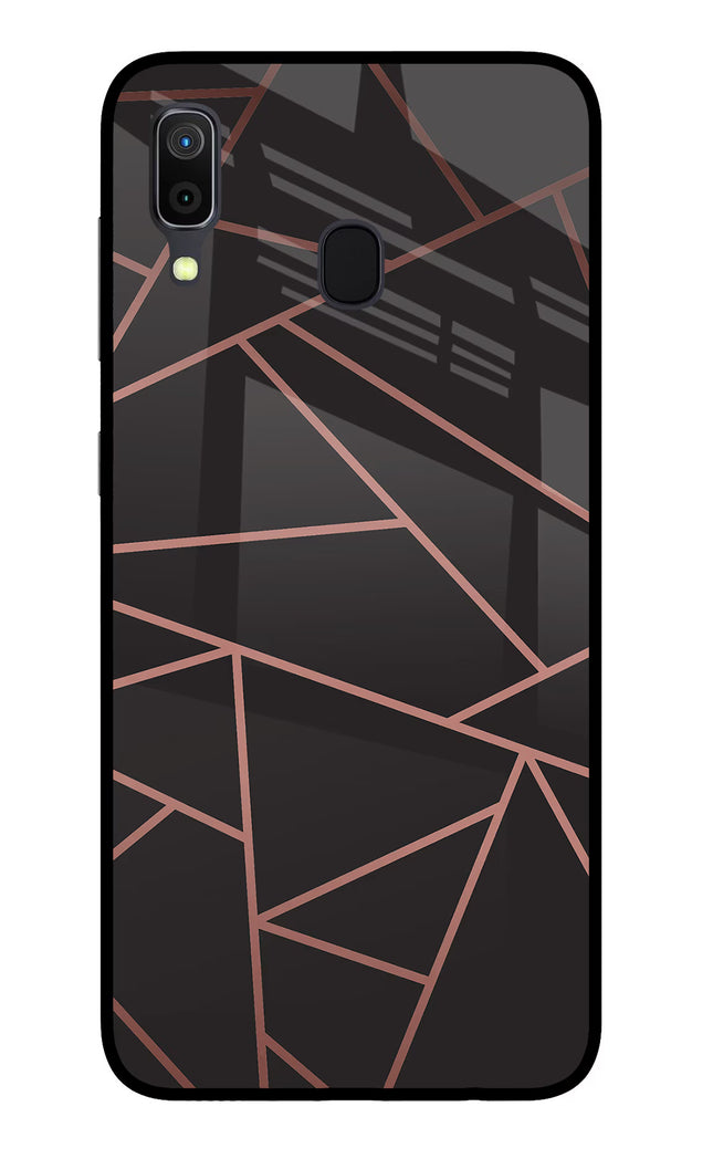 Geometric Pattern Samsung A30 Glass Case Back Cover by Casekaro