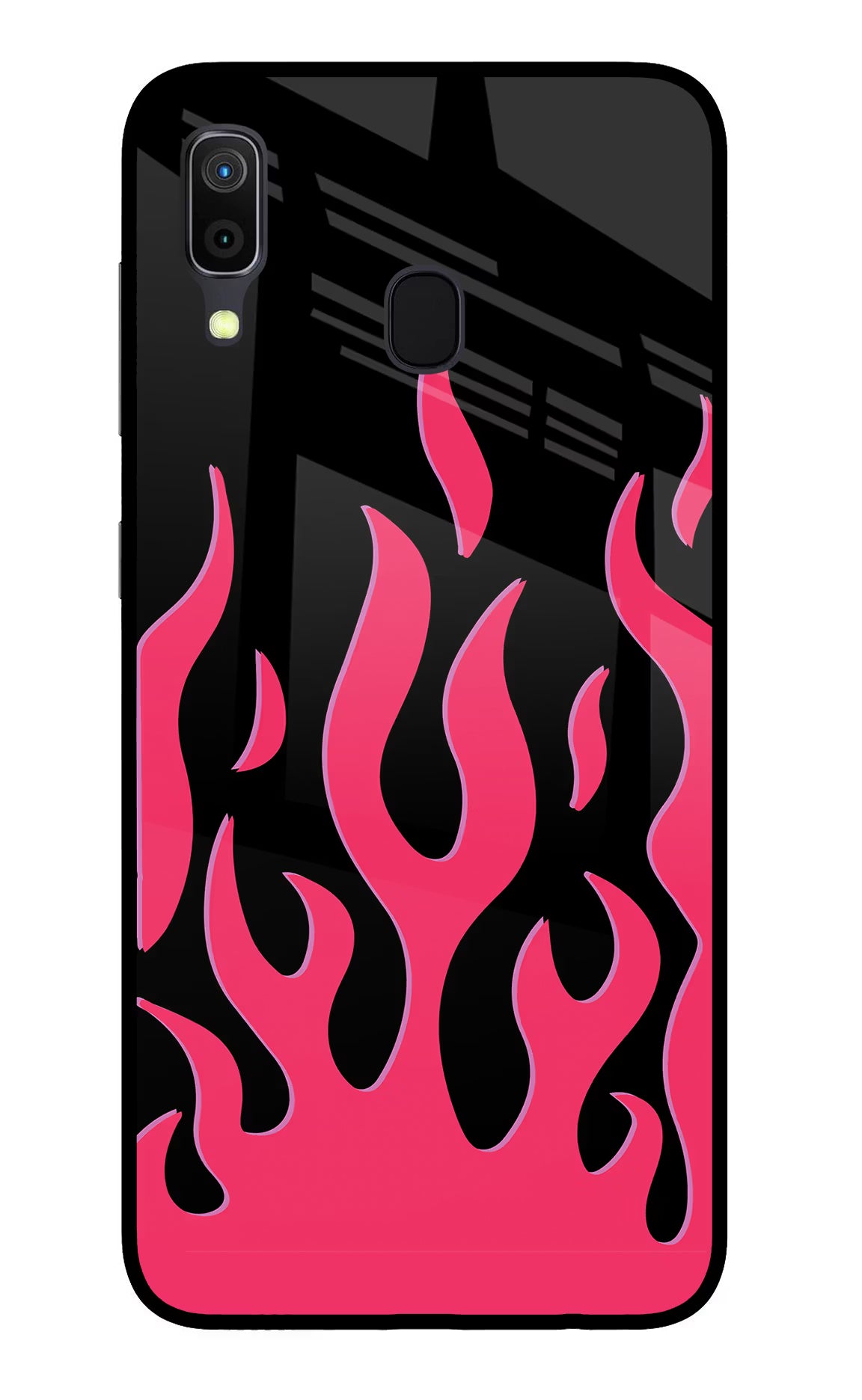 Fire Flames Samsung A30 Glass Case Back Cover by Casekaro