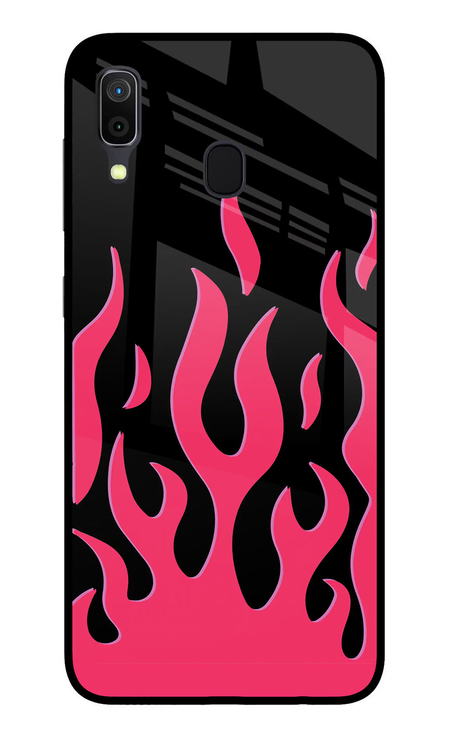 Fire Flames Samsung A30 Back Cover, Glass case