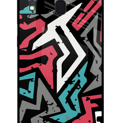 Geometric Graffiti Samsung A30 Glass Case