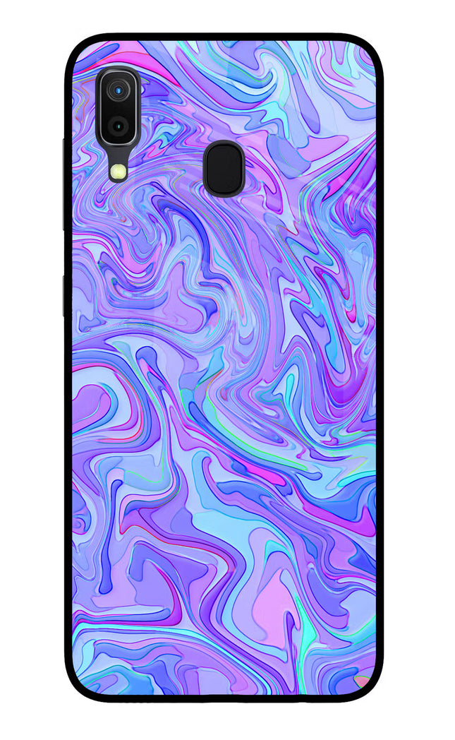Glitter Samsung A30 Glass Case Back Cover by Casekaro