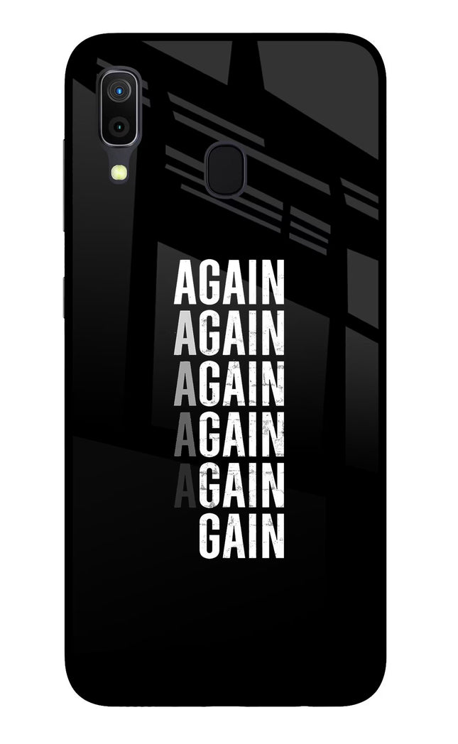 Again Again Gain Samsung A30 Glass Case Back Cover by Casekaro