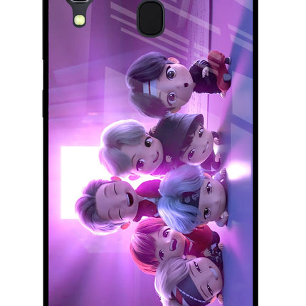 BTS Chibi Samsung A30 Glass Case