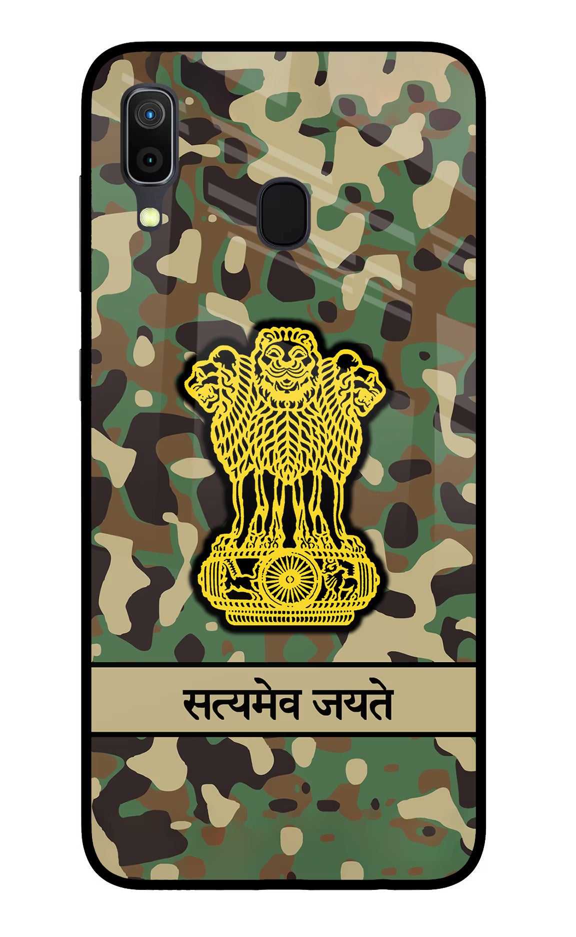 Satyamev Jayate Army Samsung A30 Glass Case