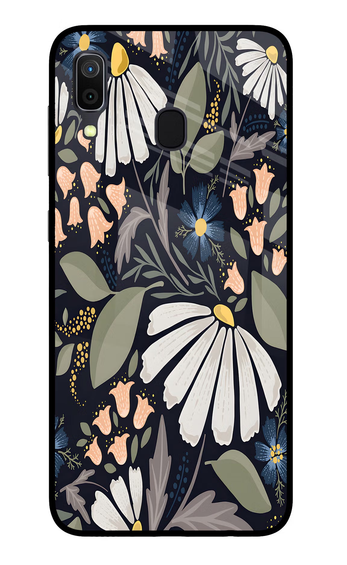 Flowers Art Samsung A30 Glass Case