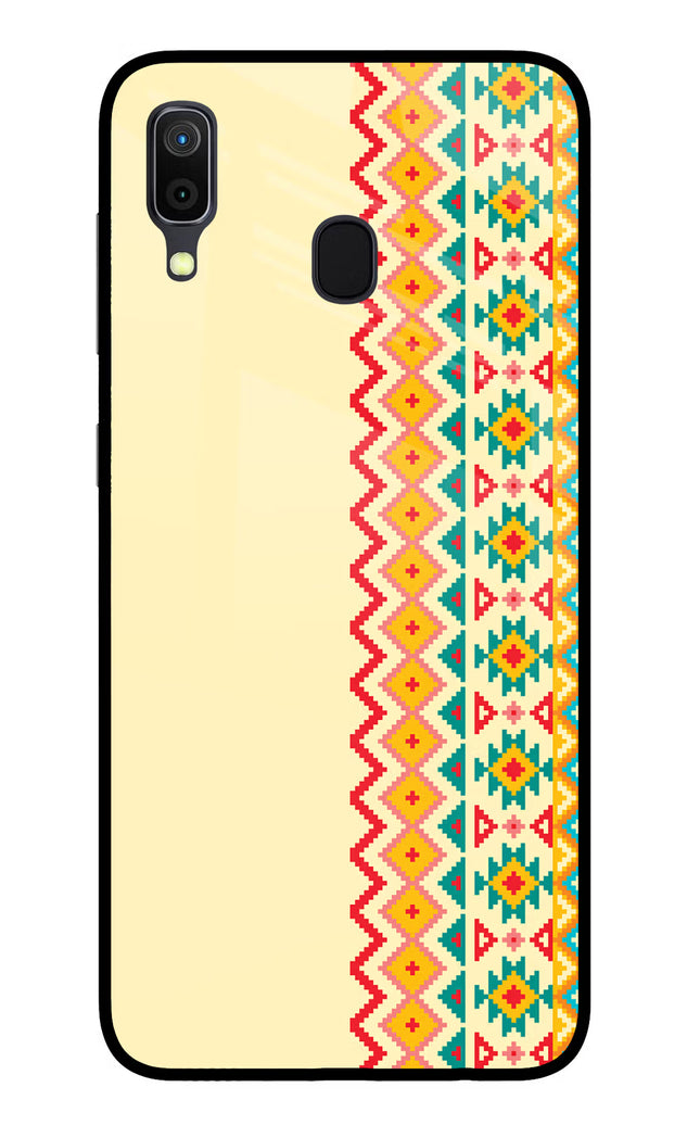 Ethnic Seamless Samsung A30 Glass Case Back Cover by Casekaro