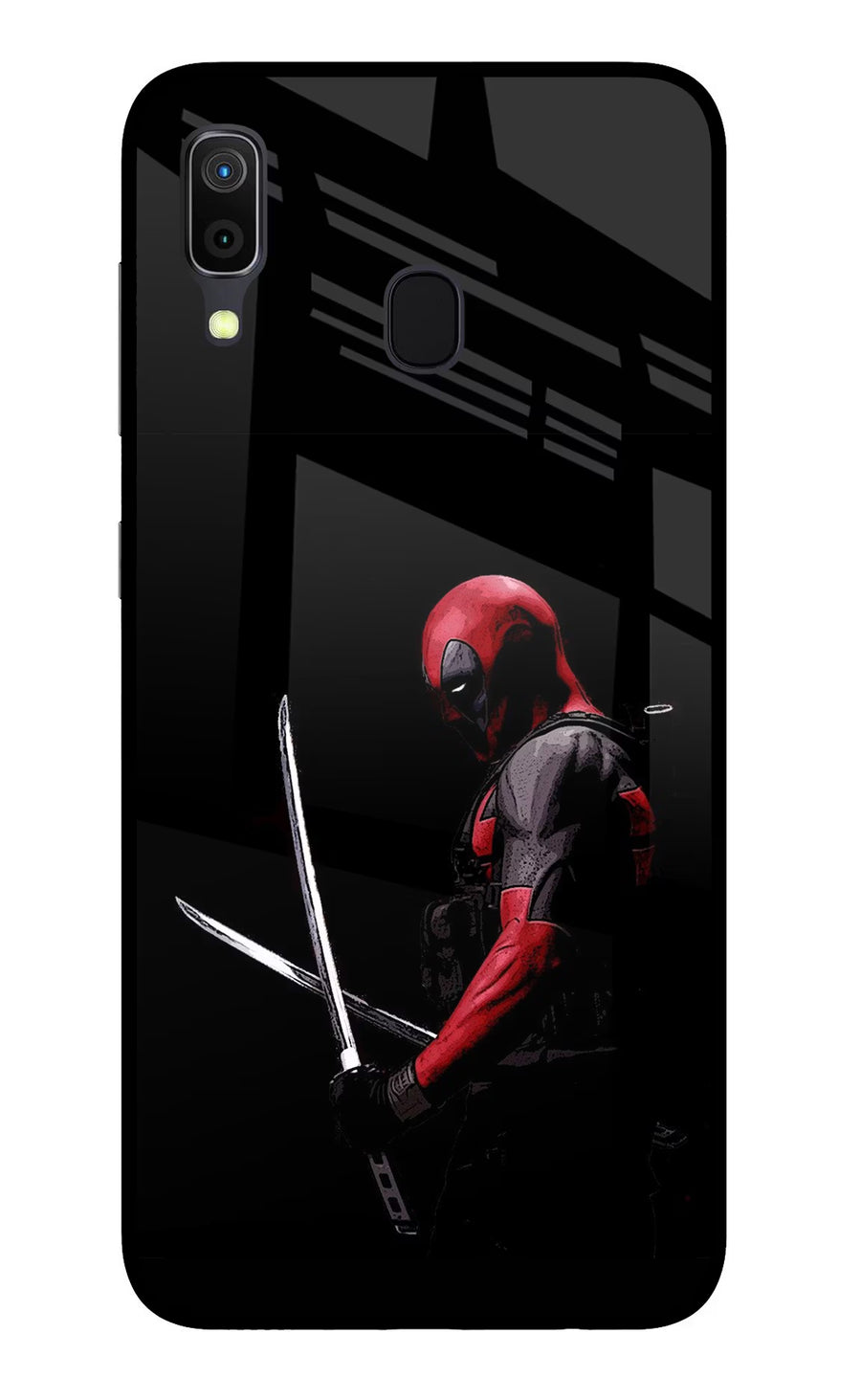 Deadpool Samsung A30 Back Cover, Glass case