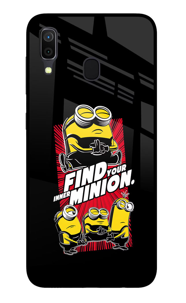 Find your inner Minion Samsung A30 Glass Case Back Cover by Casekaro