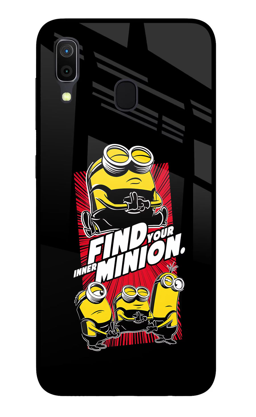 Find your inner Minion Samsung A30 Back Cover, Glass case