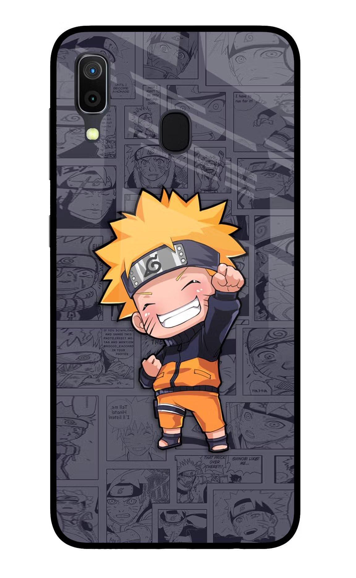 Chota Naruto Samsung A30 Glass Case Back Cover by Casekaro