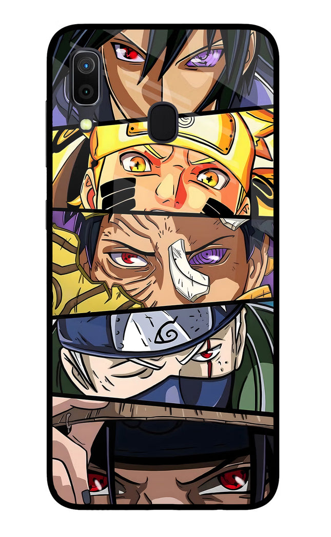 Naruto Character Samsung A30 Glass Case Back Cover by Casekaro