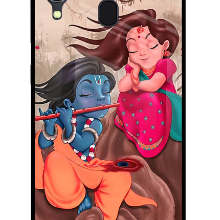 Radhe Krishna Samsung A30 Glass Case