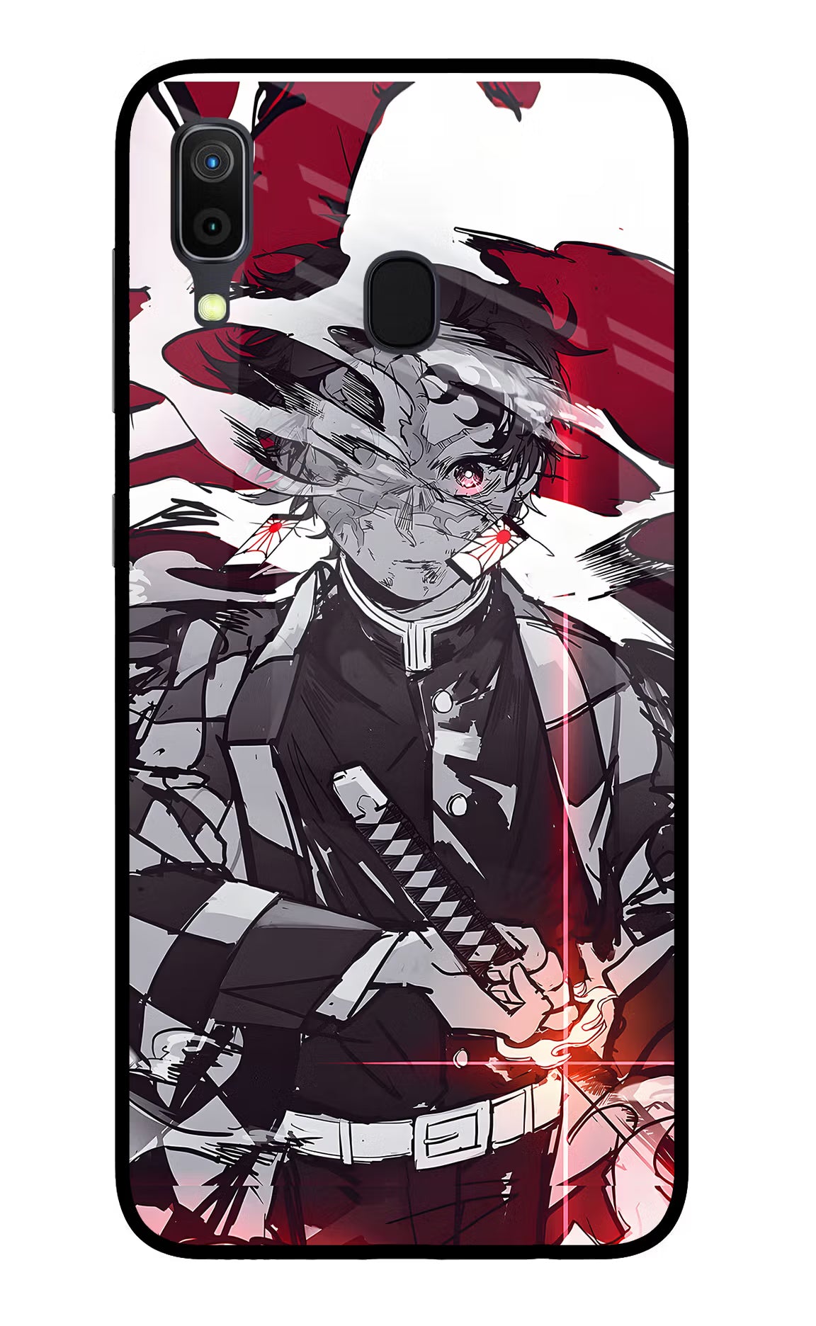 Demon Slayer Samsung A30 Glass Case Back Cover by Casekaro