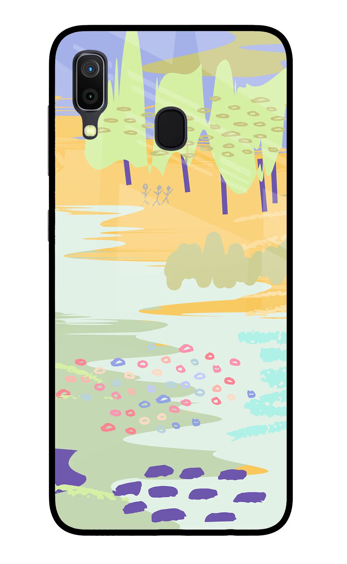 Scenery Samsung A30 Glass Case Back Cover by Casekaro