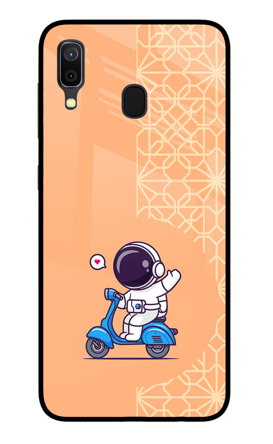 Cute Astronaut Riding Samsung A30 Glass Case