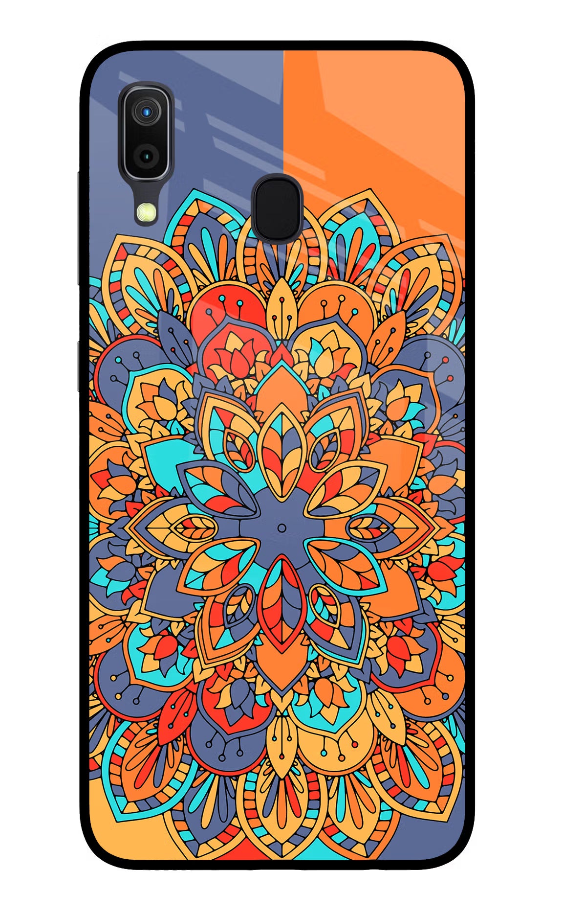 Color Mandala Samsung A30 Glass Case