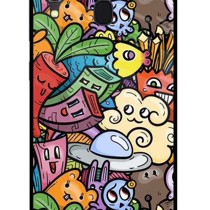 Veggie Doodle Samsung A30 Glass Case