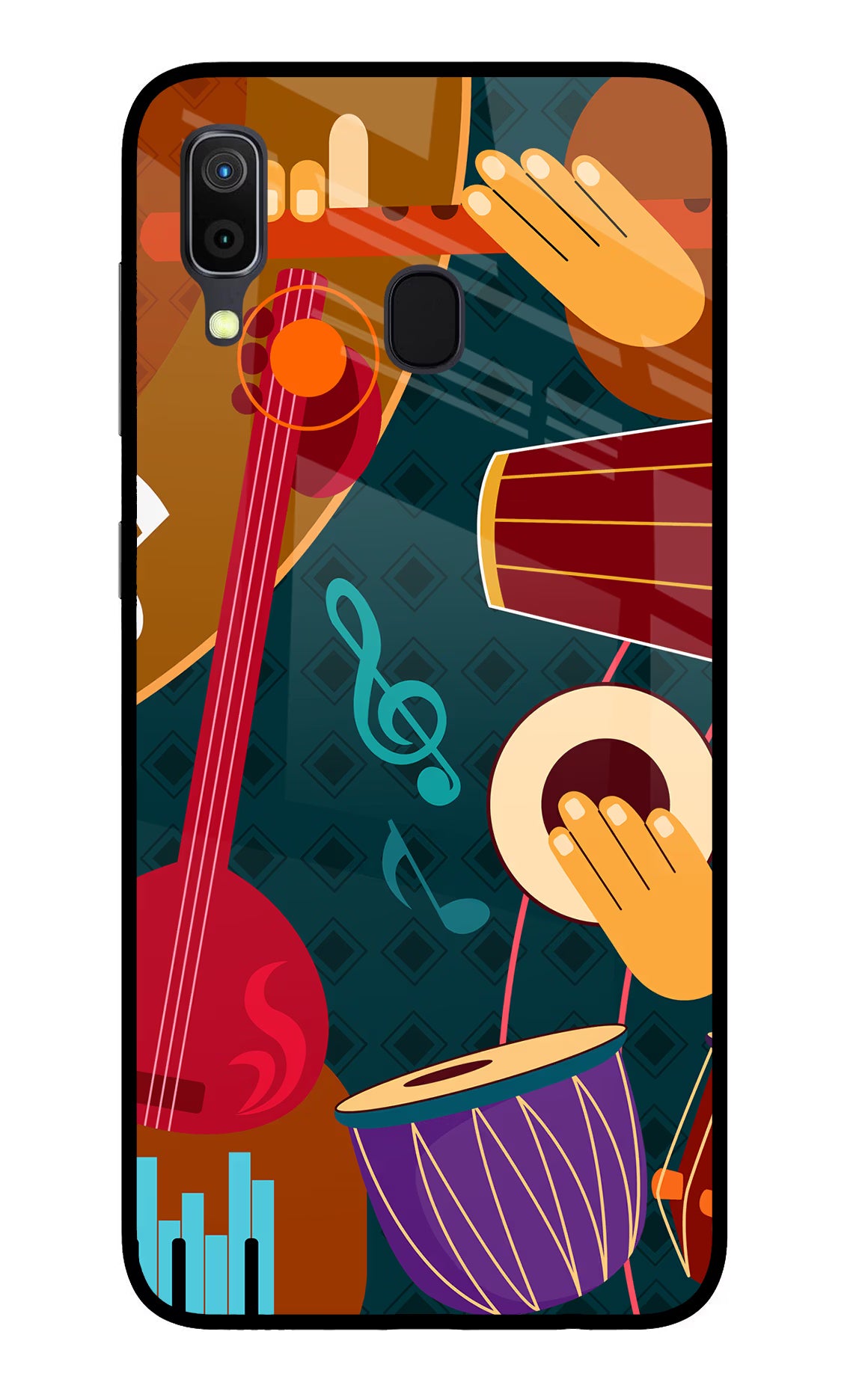 Music Instrument Samsung A30 Glass Case