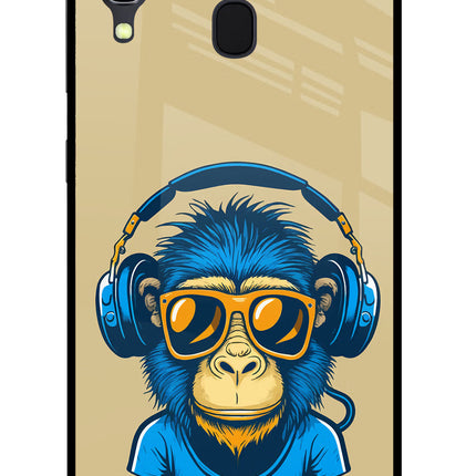 Monkey Headphone Samsung A30 Glass Case