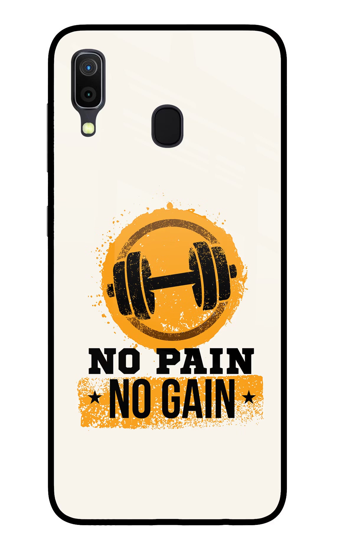 No Pain No Gain Samsung A30 Glass Case Back Cover by Casekaro