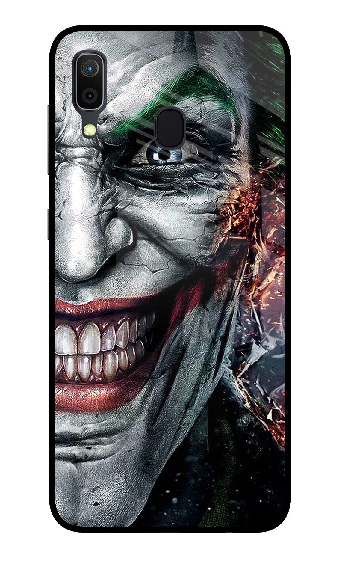 Joker Cam Samsung A30 Glass Case Back Cover by Casekaro