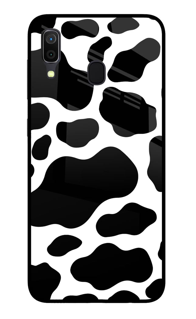 Cow Spots Samsung A30 Glass Case Back Cover by Casekaro