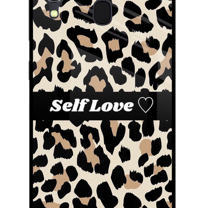 Leopard Print Self Love Samsung A30 Glass Case