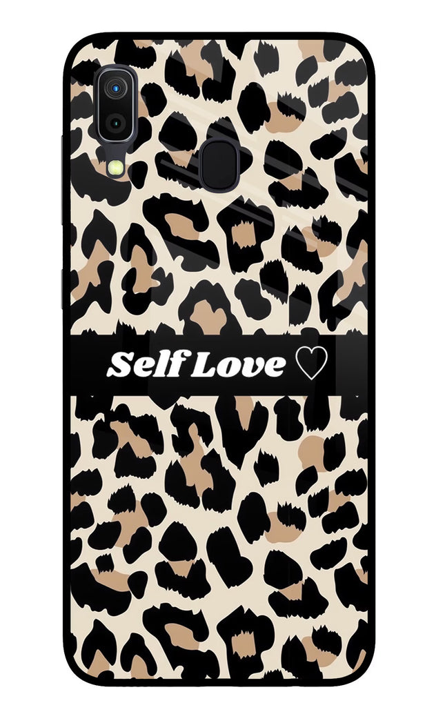 Leopard Print Self Love Samsung A30 Glass Case