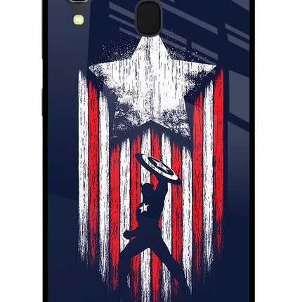 Captain America Marvel Art Samsung A30 Glass Case